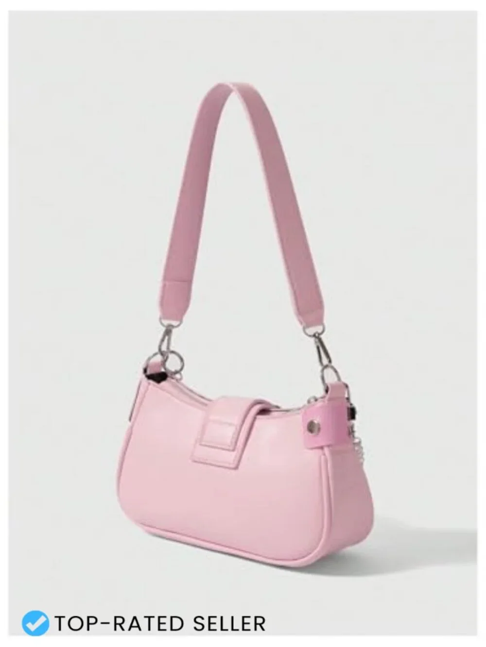 Y2K PU Leather Hobo Bag Star Embroidery Top Handle Shoulder Purse